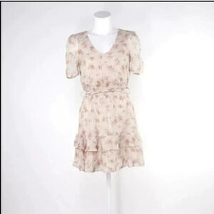 Moon River Tie Waist Floral Dress